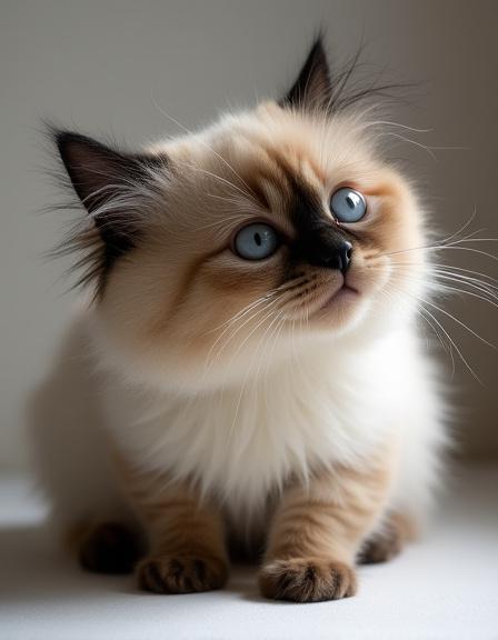 Ragdoll cat with ungroomed coat